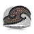 Brilliant Embers Sterling Silver Rhodium-plated 158 Stone Micro Pav‚ Black Champagne and White CZ Ring - QM-CA3096F9-7189
