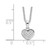 Brilliant Embers Sterling Silver Rhodium-plated 21 Stone 18 inch Micro Pav‚ CZ Heart Necklace with 2 Inch Extender