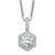 Brilliant Embers Sterling Silver Rhodium-plated 31 Stone 18 inch Micro Pav‚ CZ Hexagon Necklace with 2 Inch Extender