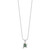 Brilliant Embers Sterling Silver Rhodium-plated 34 Stone 18 inch Micro Pav‚ Green CZ Frog Necklace with 2 Inch Extender