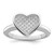 Brilliant Embers Sterling Silver Rhodium-plated 34 Stone Micro Pav‚ CZ Heart Ring - QM-16E08066-4729