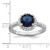 Brilliant Embers Sterling Silver Rhodium-plated 35 Stone White and Blue Micro Pav‚ CZ Ring - QM-F96ED99E-5136