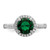 Brilliant Embers Sterling Silver Rhodium-plated 35 Stone White and Green Micro Pav‚ CZ Ring - QM-51011EE9-8611