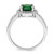 Brilliant Embers Sterling Silver Rhodium-plated 35 Stone White and Green Micro Pav‚ CZ Ring - QM-D7B7086A-4660