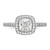 Brilliant Embers Sterling Silver Rhodium-plated 37 Stone Halo Micro Pav‚ CZ Ring - QM-53DEB7A7-5063