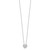 Brilliant Embers Sterling Silver Rhodium-plated 38 Stone 18 inch Micro Pav‚ CZ Heart Necklace with 2 Inch Extender