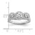 Brilliant Embers Sterling Silver Rhodium-plated 42 Stone Halo Micro Pav‚ CZ 3 Stone Ring - QM-27C32EAD-3592