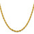 14K 18 inch 4.25mm Semi Solid Rope with Lobster Clasp Chain