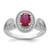 Brilliant Embers Sterling Silver Rhodium-plated 57 Stone Micro Pav‚ White and Red CZ Ring - QM-A33F0369-9759