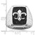 Brilliant Embers Sterling Silver Rhodium-plated 62 Stone Black Micro Pav‚ CZ Fleur De Lis Men's Ring - QM-304B3EBD-5186
