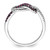 Brilliant Embers Sterling Silver Rhodium-plated 64 Stone Micro Pav‚ Red and White CZ Love Knot Ring - QM-D3CA8189-7269