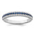 Brilliant Embers Sterling Silver Rhodium-plated 67 Stone Blue and White Micro Pav‚ CZ Polished Ring - QM-7A5D866D-5556