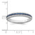 Brilliant Embers Sterling Silver Rhodium-plated 67 Stone Blue and White Micro Pav‚ CZ Polished Ring - QM-7EC4CBEF-2104