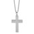 Brilliant Embers Sterling Silver Rhodium-plated 68 Stone 18 inch Micro Pav‚ CZ Polished Cross Necklace with 2 Inch Extender