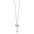 Brilliant Embers Sterling Silver Rhodium-plated 69 Stone 18 inch Micro Pav‚ CZ Polished Key Necklace with 2 Inch Extender