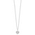 Brilliant Embers Sterling Silver Rhodium-plated 74 Stone 18 inch Micro Pav‚ CZ Heart Necklace with 2 Inch Extender