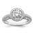 Brilliant Embers Sterling Silver Rhodium-plated 81 Stone Halo Micro Pav‚ CZ Ring - QM-963FA00B-4605