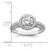 Brilliant Embers Sterling Silver Rhodium-plated 81 Stone Halo Micro Pav‚ CZ Ring - QM-963FA00B-4605