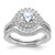 Brilliant Embers Sterling Silver Rhodium-plated 86 Stone Micro Pav‚ CZ 2-piece Wedding Set - QM-1115E276-3462