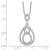 Brilliant Embers Sterling Silver Rhodium-plated 88 Stone 18 inch Pav‚ CZ Teardrop Necklace with 2 Inch Extender