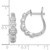 Brilliant Embers Sterling Silver Rhodium-plated 92 Stone Micro Pav‚ CZ Hinged Hoop Earrings
