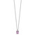 Brilliant Gemstones Sterling Silver with 14K Accent Rhodium-plated Amethyst and Diamond 18 Inch Necklace with 2 Inch Extender - QG-9F1ABC45-5362