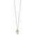 Brilliant Gemstones Sterling Silver with 14K Accent Rhodium-plated Green Quartz and Diamond 18 Inch Necklace with 2 Inch Extender - QG-CE081F68-2078