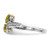 Brilliant Gemstones Sterling Silver with 14K Accent Rhodium-plated Peridot and Diamond Ring - QR-5C69E4CE-4412
