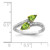 Brilliant Gemstones Sterling Silver with 14K Accent Rhodium-plated Peridot and Diamond Ring - QR-5C69E4CE-4412