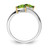 Brilliant Gemstones Sterling Silver with 14K Accent Rhodium-plated Peridot and Diamond Ring - QR-D540155F-8998