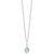 Brilliant Gemstones Sterling Silver with 14K Accent Rhodium-plated Sky Blue Topaz and Diamond 18 Inch Necklace with 2 Inch Extender - QG-958B603C-3413