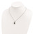 Brilliant Gemstones Sterling Silver with 14K Accent Rhodium-plated Smoky Quartz and White Topaz and Diamond 18 Inch Necklace with 2 Inch Extender
