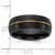 Ceramic Black Scratch Finished with Yellow IP-plated Center 8mm Band - CE-66A8A25D-1667