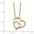 Cheryl M Sterling Silver Gold-plated Brilliant-cut CZ Fancy Double Heart 18 Inch Necklace