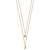 Cheryl M Sterling Silver Gold-plated Polished 2-Strand CZ Moon and Star 16 Inch with 2 Inch Extension Necklace