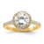 Cheryl M Sterling Silver Gold-plated Polished CZ Round Halo Ring - QC-FAC4E084-2428