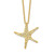 Cheryl M Sterling Silver Gold-plated Polished Yellow CZ Starfish 16 Inch with 2 Inch Extension Necklace