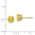 Cheryl M Sterling Silver Gold-plated Yellow Brilliant-cut 6.5mm CZ Stud Post Earrings