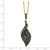 Cheryl M Sterling Silver Hematite and Rhodium-plated Polished Fancy Black CZ 18 Inch Necklace