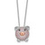 Cheryl M Sterling Silver Rhodium and Rose Gold-plated Polished Multicolor CZ Pig 16 Inch with 2 Inch Extension Necklace