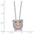 Cheryl M Sterling Silver Rhodium and Rose Gold-plated Polished Multicolor CZ Pig 16 Inch with 2 Inch Extension Necklace