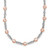 Cheryl M Sterling Silver Rhodium-plated and Rose Gold-plated Accent Brilliant-cut CZ Bezel 42 Station 24 Inch Necklace