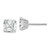 Cheryl M Sterling Silver Rhodium-plated Asscher-cut 7mm CZ Square Post Stud Earrings