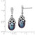Cheryl M Sterling Silver Rhodium-plated Black Teardrop Freshwater Cultured Pearl and Brilliant-cut CZ Post Dangle Earrings
