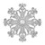 Cheryl M Sterling Silver Rhodium-plated Brilliant-cut & Marquise-cut CZ Snowflake Pin