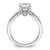 Cheryl M Sterling Silver Rhodium-plated Brilliant-cut 7.5mm Round CZ with Side Stones Fashion Ring - QC-887FC282-5642