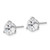 Cheryl M Sterling Silver Rhodium-plated Brilliant-cut 8mm CZ Stud Post Earrings - QC-F5B227E3-2493