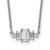 Cheryl M Sterling Silver Rhodium-plated Brilliant-cut and Emerald-cut Bar 18 Inch Necklace