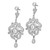 Cheryl M Sterling Silver Rhodium-plated Brilliant-cut Bezel CZ Fancy Chandelier Post Dangle Earrings