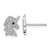 Cheryl M Sterling Silver Rhodium-plated Brilliant-cut Black & White CZ Unicorn Post Earrings